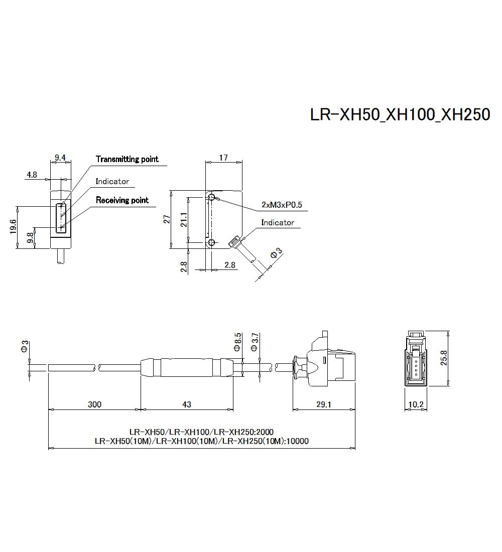 Лазерный датчик смещения KEYENCE LR-XH100(10m)