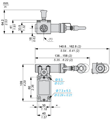 Тросовый выключатель аварийной остановки Telemecanique XY2CJR19