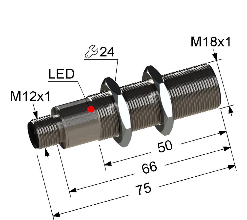 Индуктивный датчик с аналоговым выходом Мега-К PS2D-18M75-5B91-C4