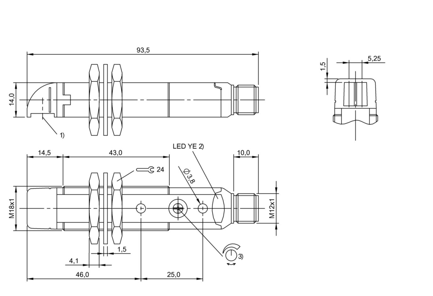 Оптический датчик Balluff BLE 18KW-PA-1LT-S4-C
