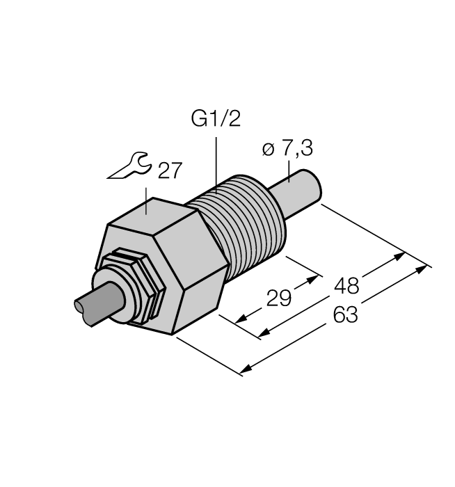 Датчик потока TURCK FCS-GL1/2A4-NA/D100