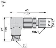 Разъем Telemecanique XZCC8FCM30V
