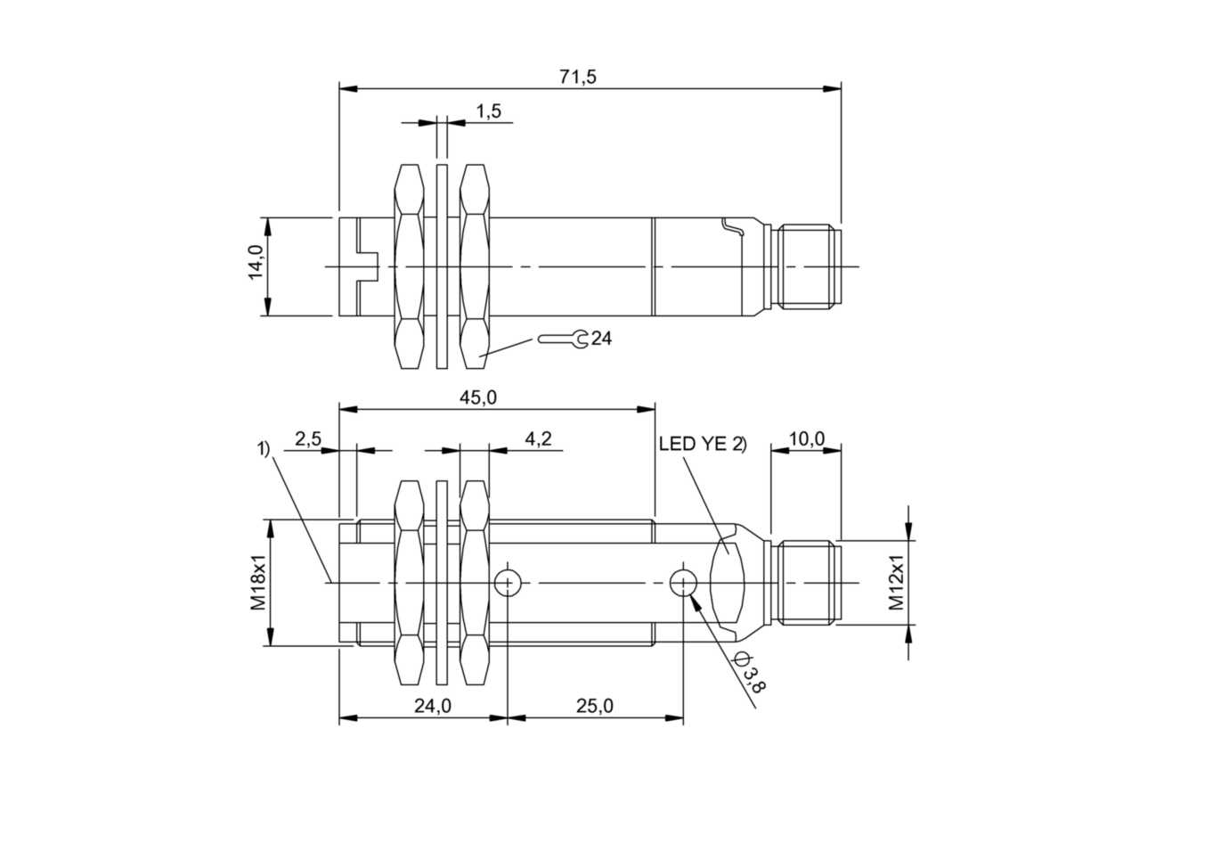Оптический датчик Balluff BOS 18KF-PA-1RE-S4-C