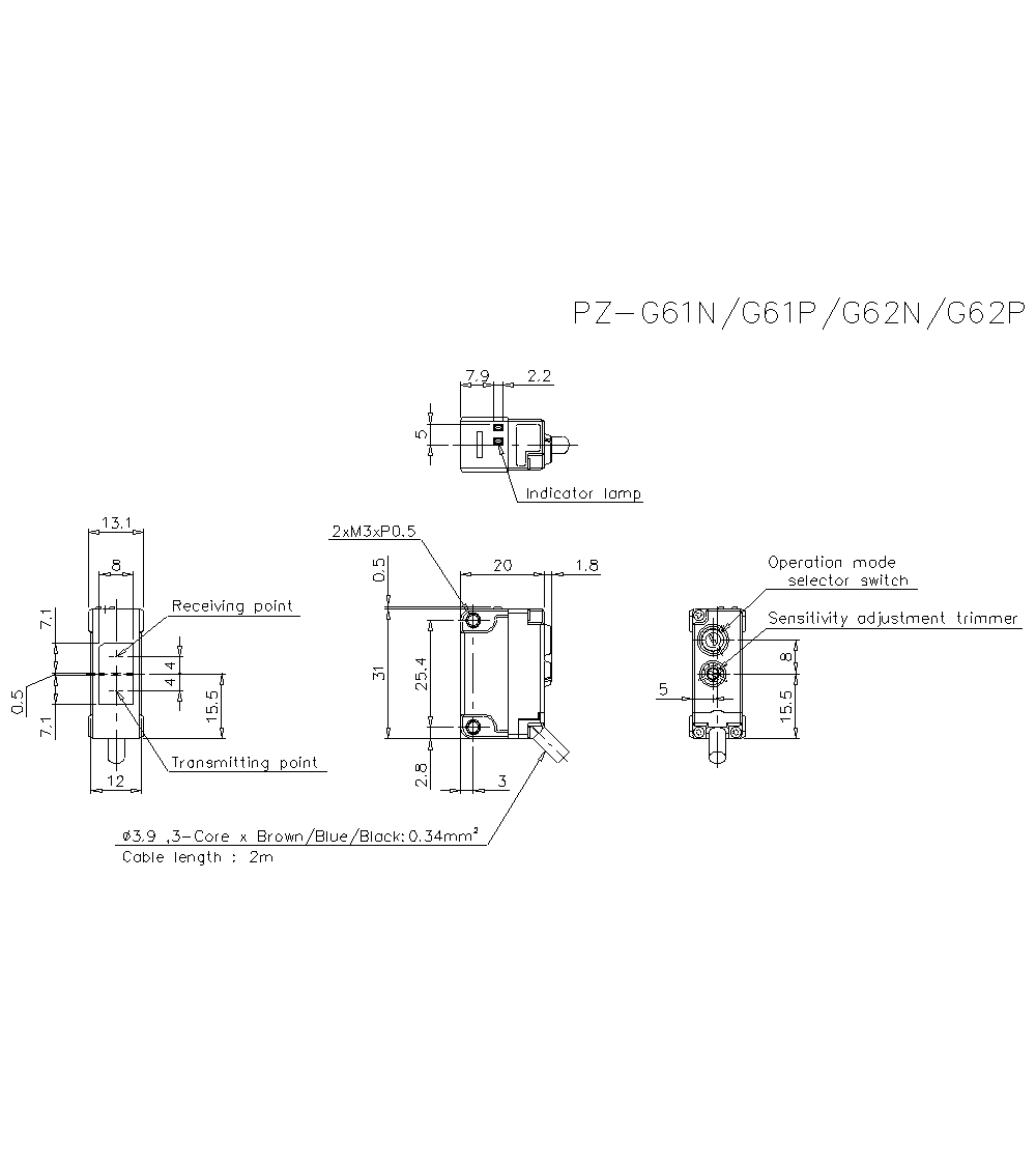 Оптический датчик KEYENCE PZ-G62N