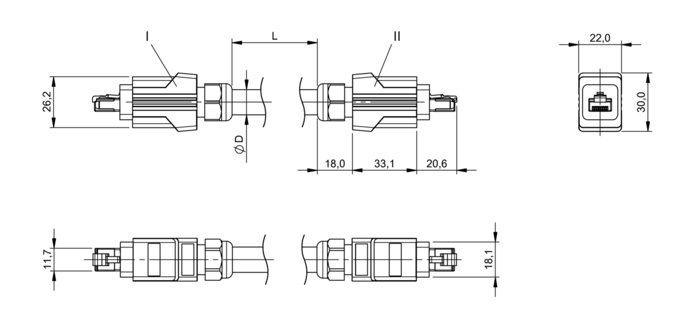 Соединительный кабель Balluff BCC HA78-HA78-9D-334-PS54N2-200
