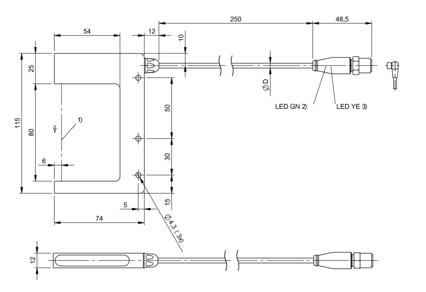 Щелевой датчик Balluff BGL 80F-007-00,2-S4