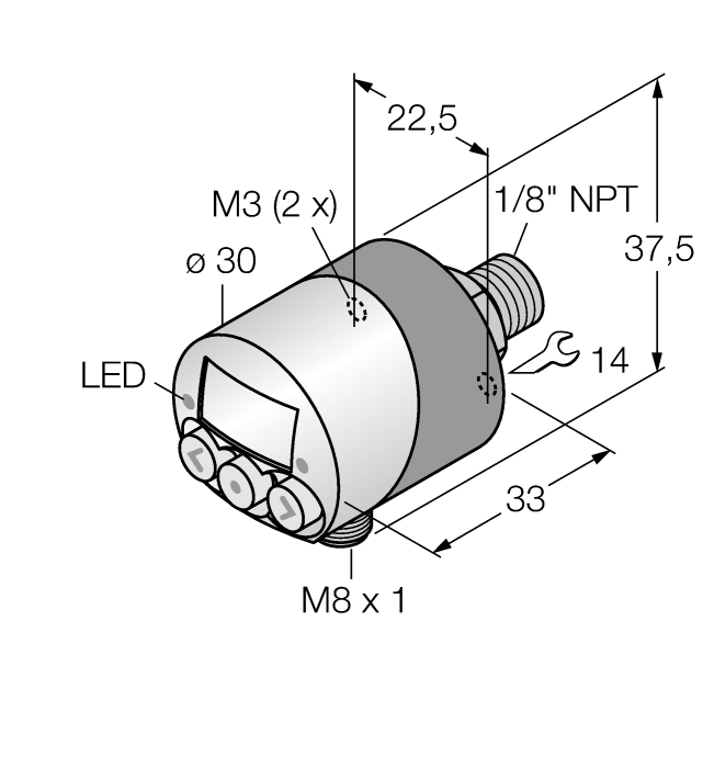 Датчик давления TURCK PK010R-N14AL-2UP8X-V1141