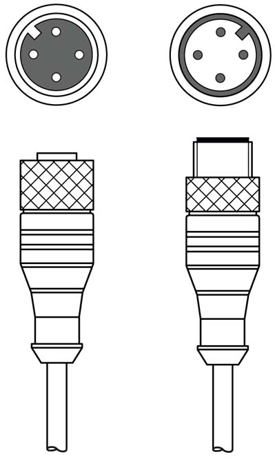 Соединительный кабель Leuze Electronic KDS U-M12-4A-M12-4A-P1-030-DP