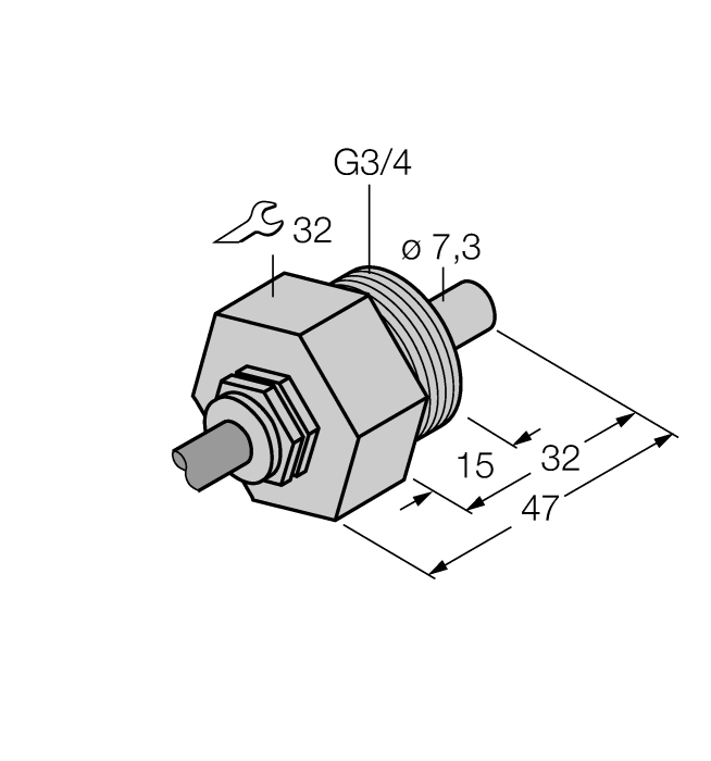 Датчик потока TURCK FCS-G3/4A4-NAEX/D100