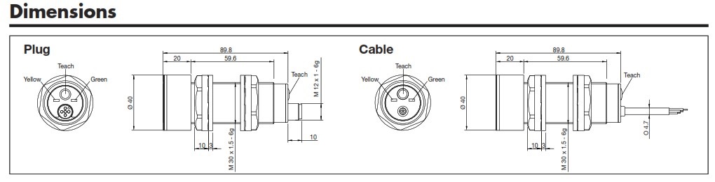 Ультразвуковой датчик Carlo Gavazzi UA30CAD60NPTI