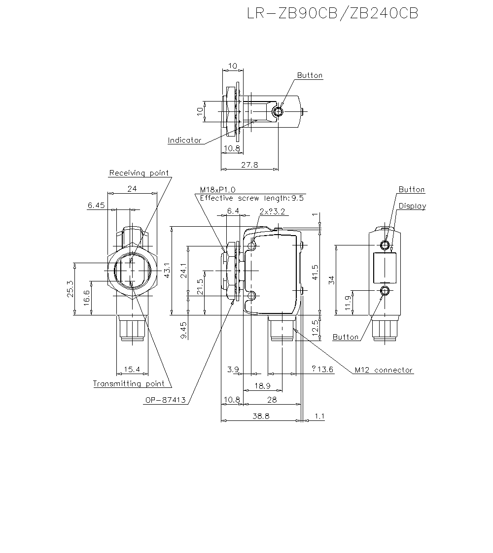 Лазерный датчик смещения KEYENCE LR-ZB90CB