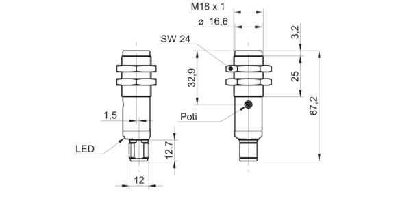 Оптический датчик Baumer OR18W.ZI-NW1P.9VO/B005