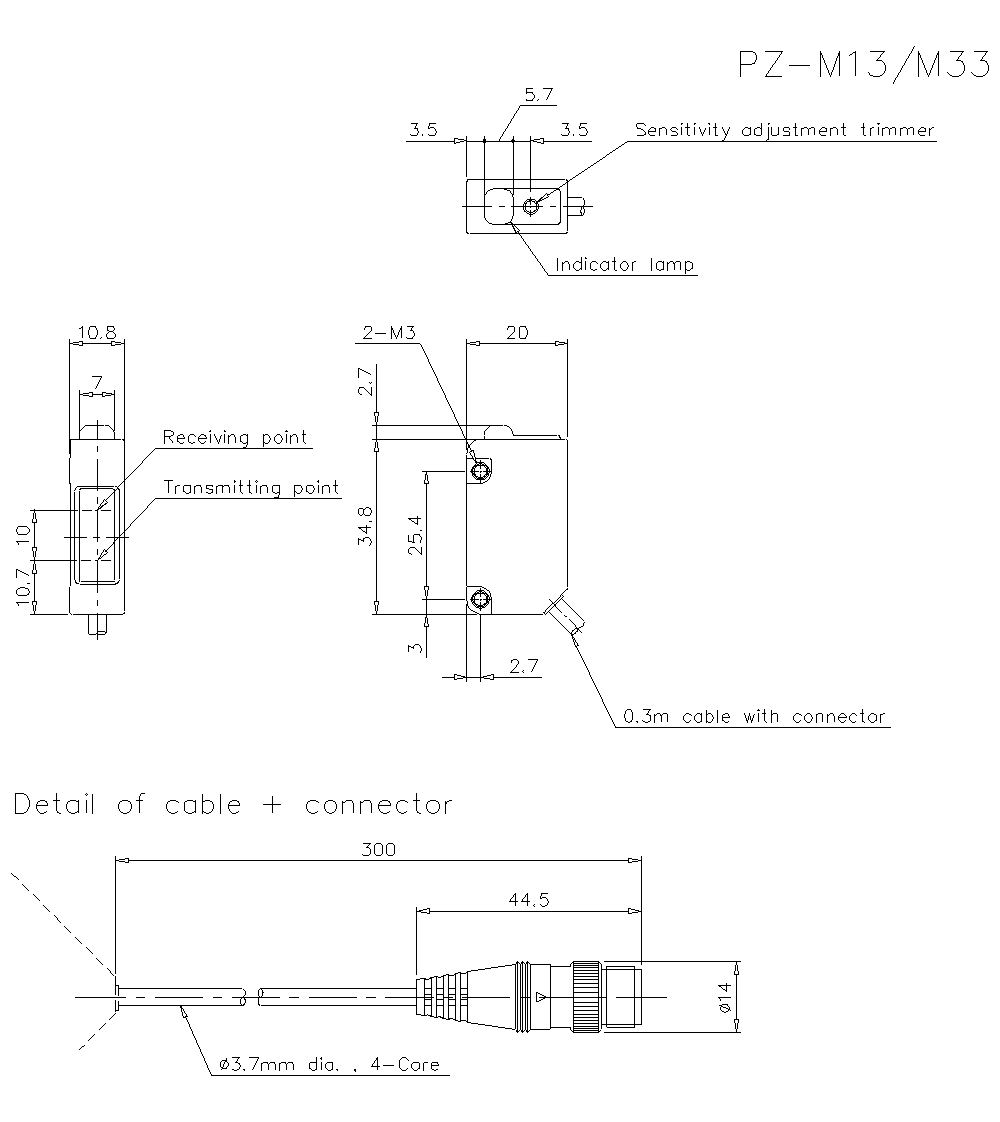 Оптический датчик KEYENCE PZ-M33
