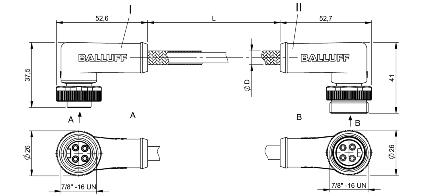 Соединительный кабель Balluff BCC B324-B324-30-304-MW8434-003