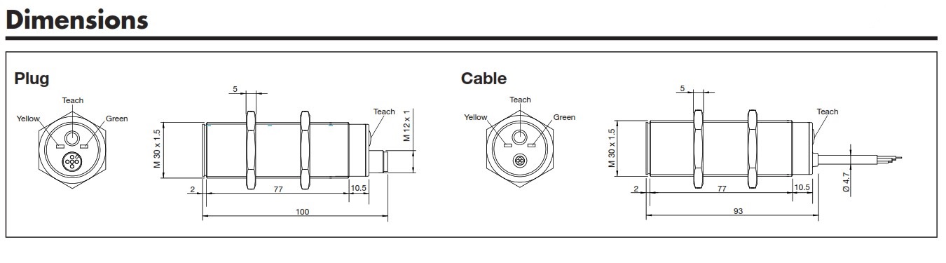 Ультразвуковой датчик Carlo Gavazzi UA30EAD35NKM1TI
