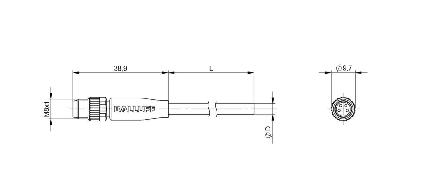 Разъем с кабелем Balluff BCC M314-0000-20-003-EX44T2-050