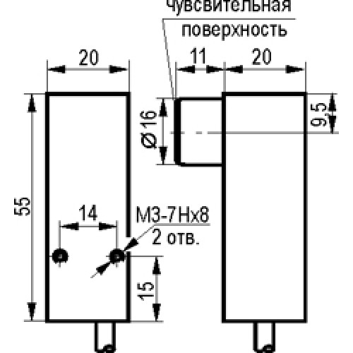 Индуктивный датчик расстояния ТЕКО ISAB I17A-43P-5-P