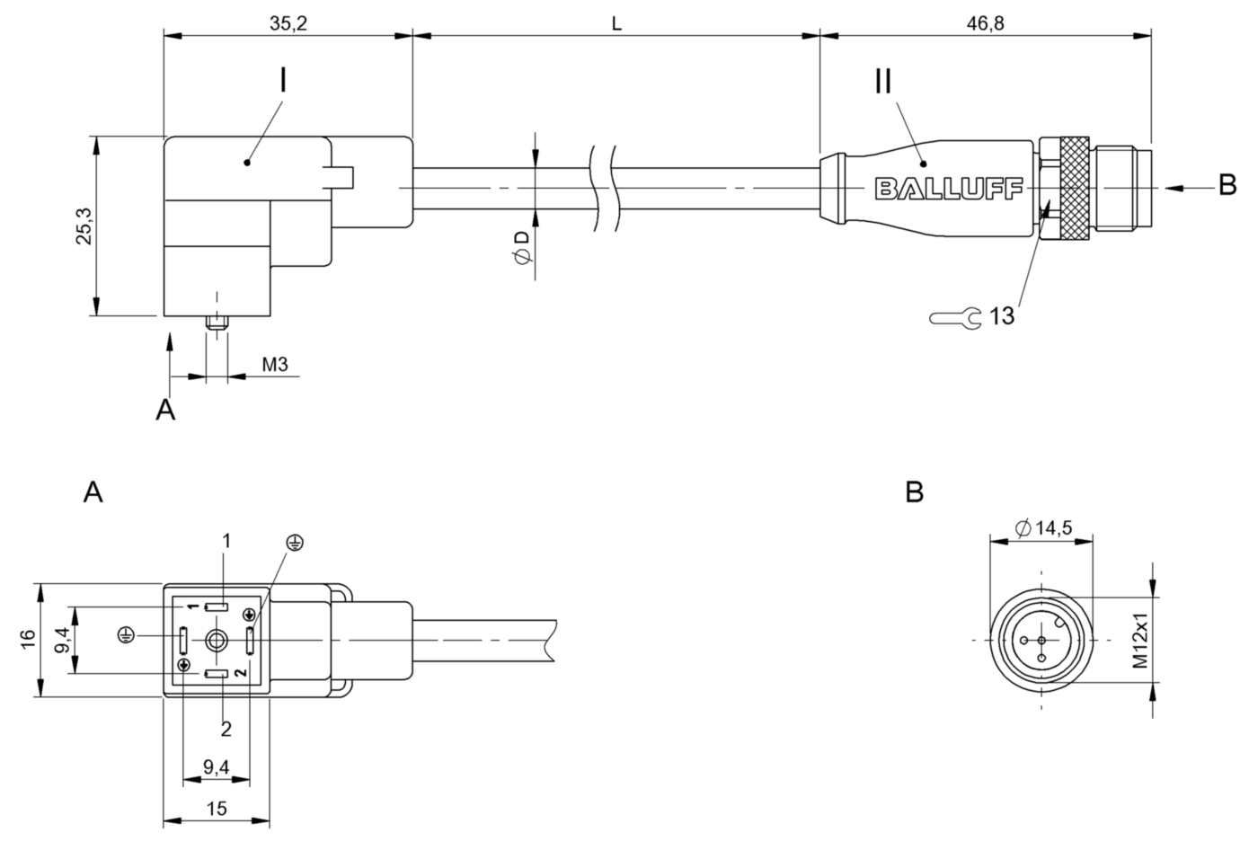 Соединительный кабель Balluff BCC VC44-M413-3E-665-VX8350-006