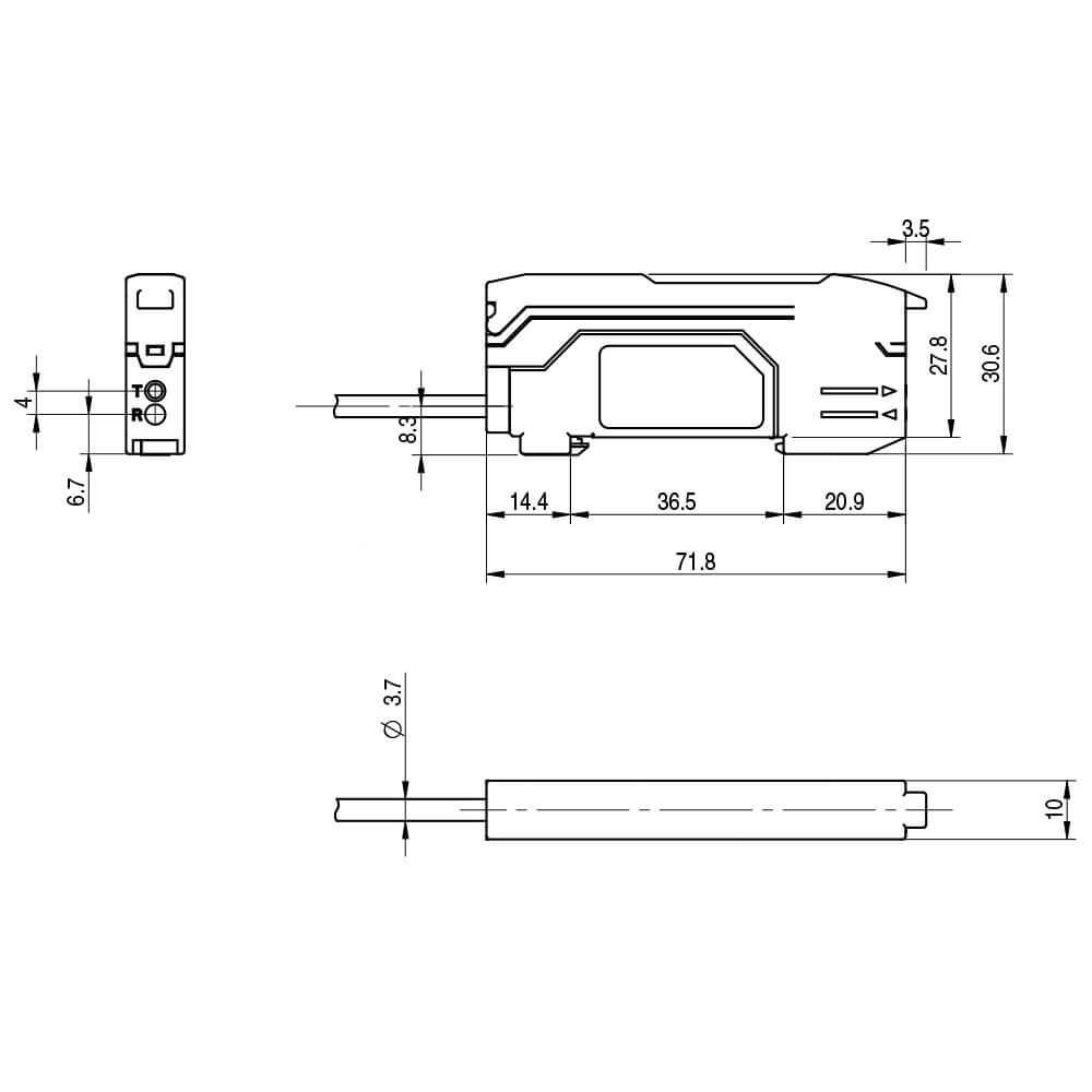 Усилитель для оптоволоконных датчиков Micro Detectors FY3/0N-0A