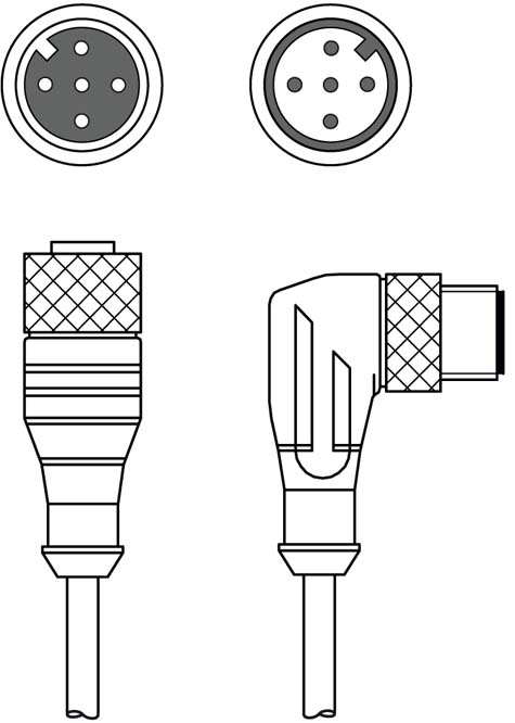 Соединительный кабель Leuze Electronic KDS S-M12-5A-M12-5W-P1-006