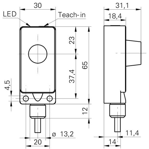 Ультразвуковой датчик расстояния Baumer UNDK 30I6113
