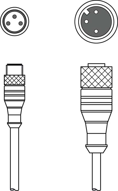 Соединительный кабель Leuze Electronic KDS U-M8-3A-M12-3A-P1-015