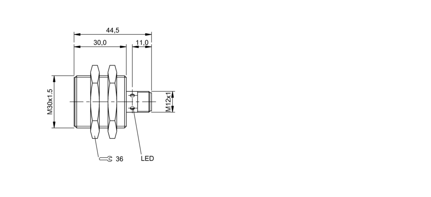 Индуктивный датчик расстояния Balluff BAW M30ME-UAC10B-S04G