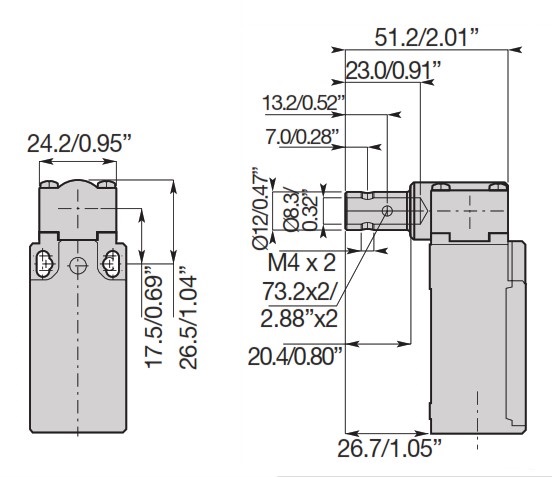 Концевой выключатель Carlo Gavazzi PS21H-MT11HZ-T00