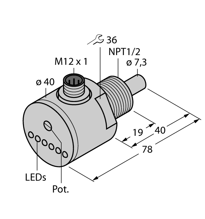 Датчик потока TURCK FCS-N1/2A4-AP8X-H1141