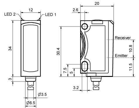 Оптический датчик Sensopart FR 25-RF-NS-K4