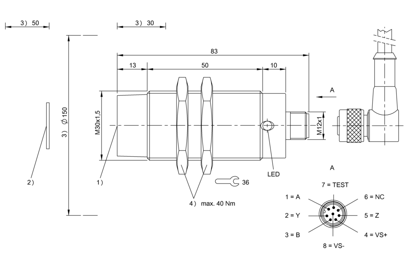 RFID головка чтения/записи Balluff BIS M-300-001-S115
