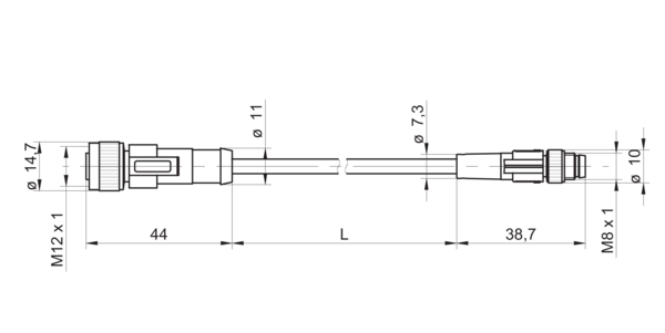 Соединительный кабель Baumer ESG 34S/KSG32SH0500