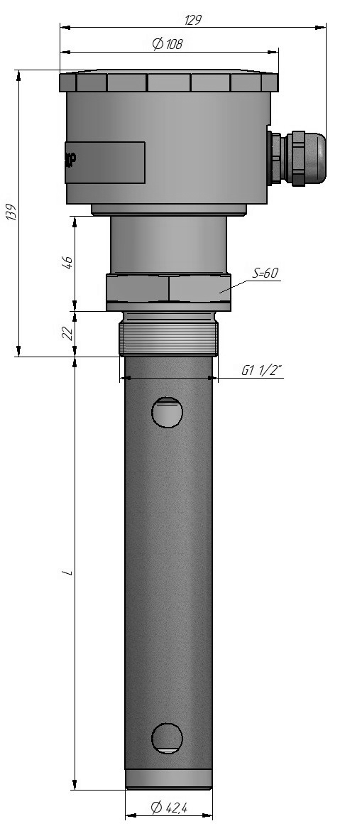 Емкостной уровнемер СЕНСОР ДНЕ-3К016-117К40