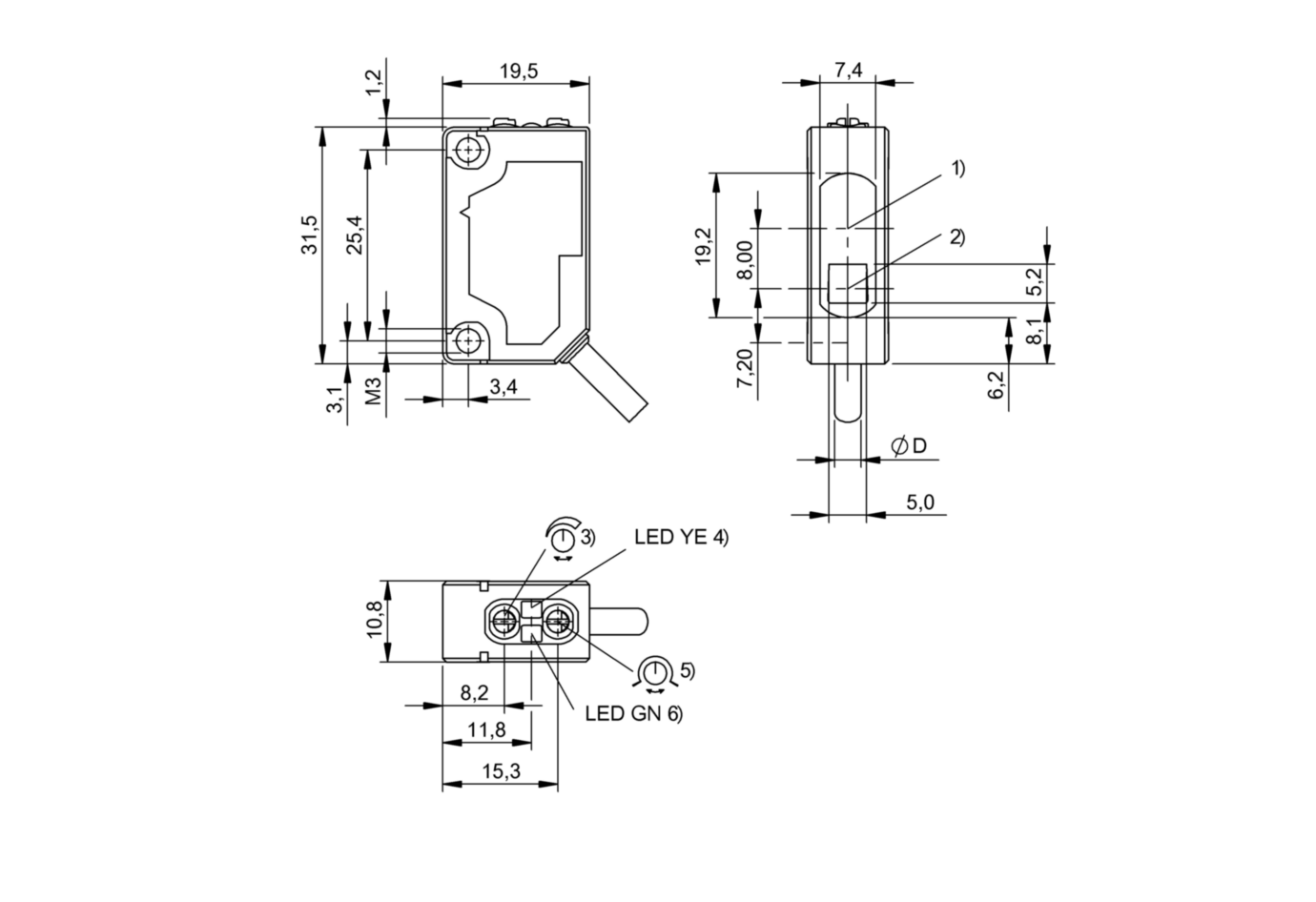 Оптический датчик Balluff BOS 5K-NU-LR10-02