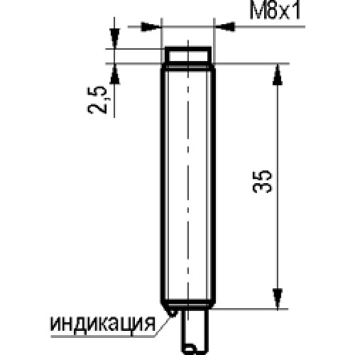 Индуктивный датчик ТЕКО ISN F11B-31P-2,5-L