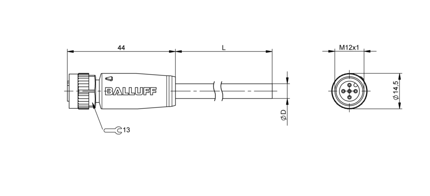 Разъем с кабелем Balluff BCC M415-0000-1A-068-VS24N7-010