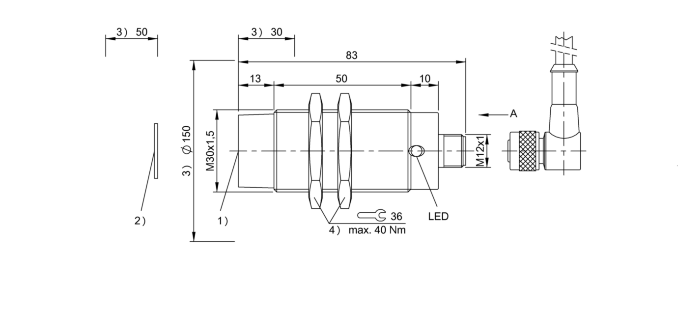 RFID головка чтения/записи Balluff BIS M-400-045-001-07-S4