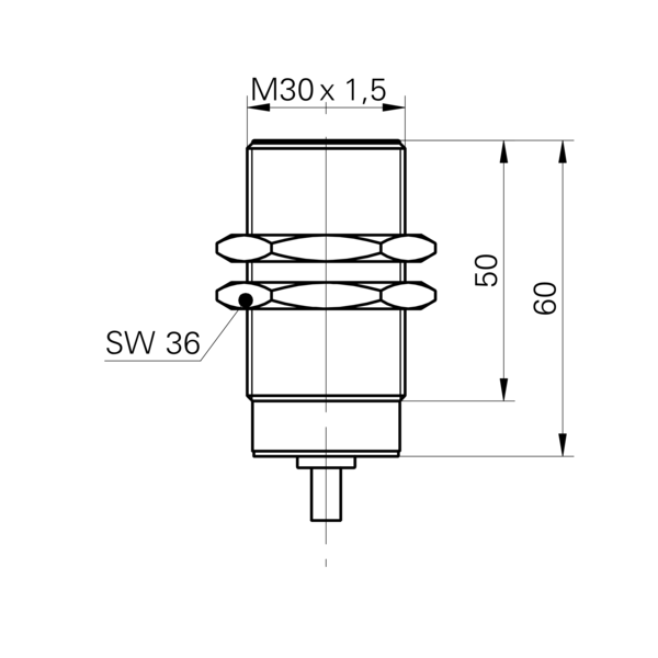 Индуктивный датчик расстояния Baumer IWRM 30U9502