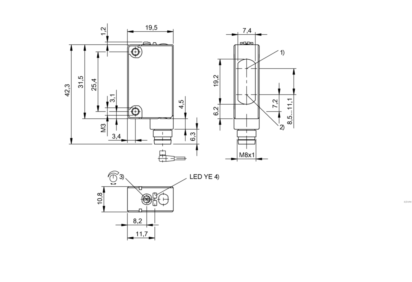 Оптический датчик Balluff BOS 5K-PS-RH12-S49