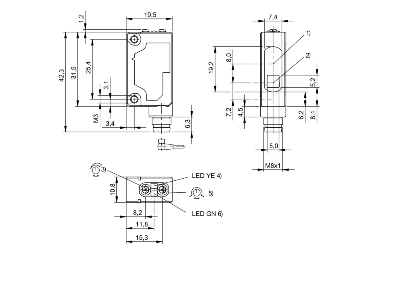 Оптический датчик Balluff BOS 5K-PU-LR10-S75