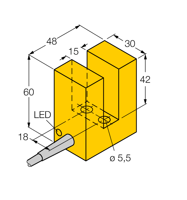 Индуктивный щелевой датчик TURCK SI15-K30-Y1X