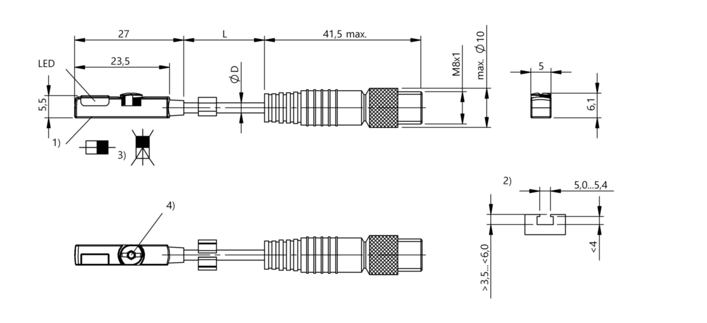 Магнитный датчик для цилиндра Balluff BMF 235K-PS-C-2A-SA5-S49-00,3