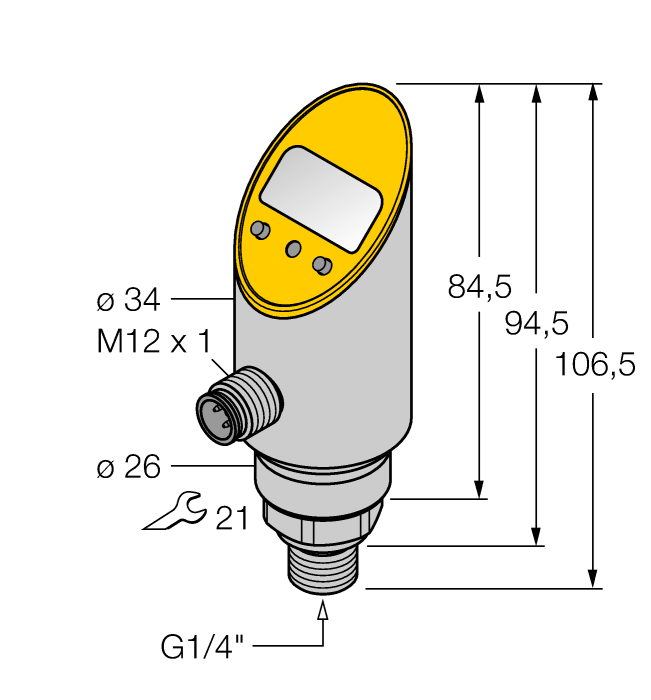 Датчик давления TURCK PS025V-304-2UPN8X-H1141