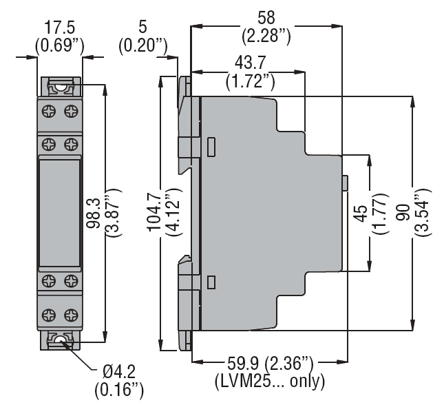 Реле контроля уровня жидкости Lovato Electric LVM25240