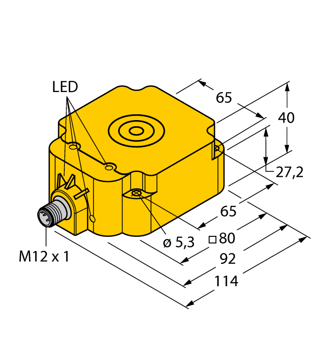 Индуктивный датчик TURCK BI50U-Q80-VP4X2-H1141