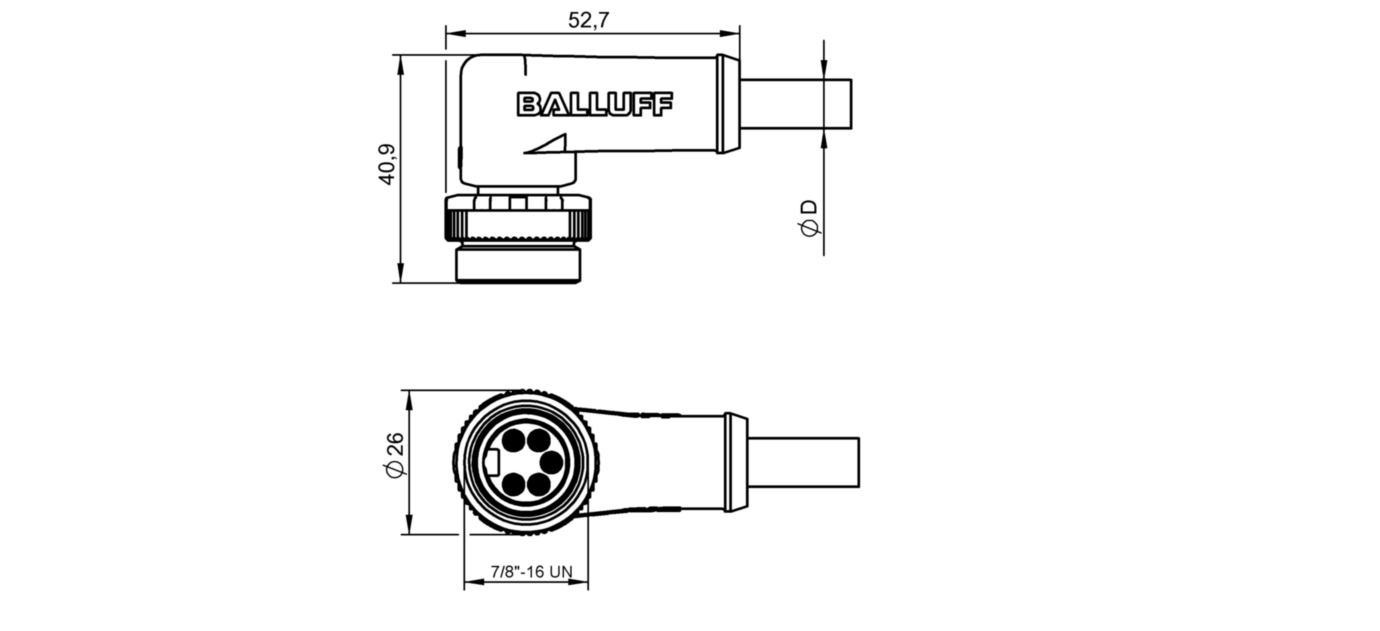 Разъем с кабелем Balluff BCC A325-0000-20-030-VS85N5-020