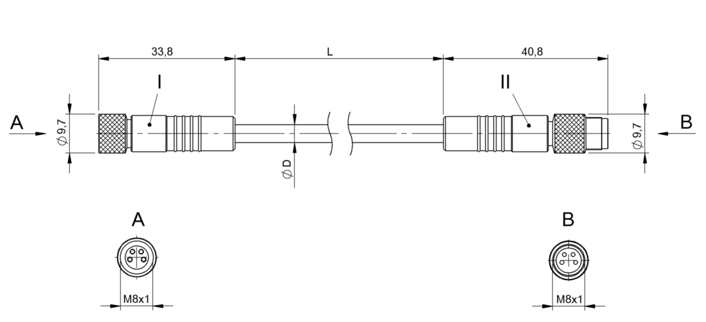 Соединительный кабель Balluff BCC W314-W314-30-304-SW0434-050