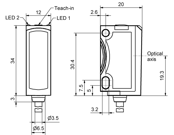 Оптический датчик Sensopart FR 25-RGO2-PS-K4