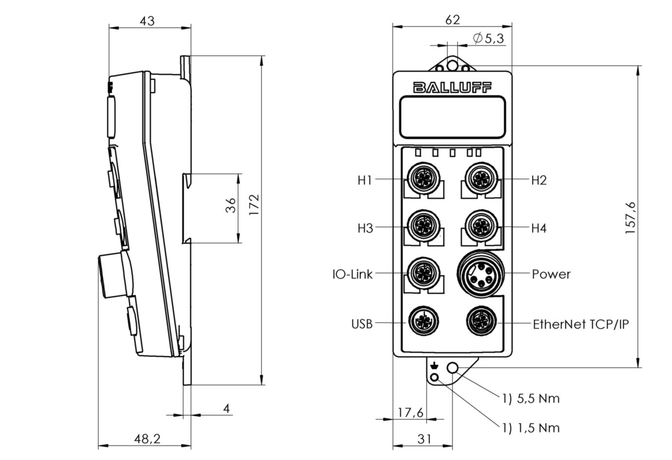 Блок обработки RFID Balluff BIS V-6107-039-C105