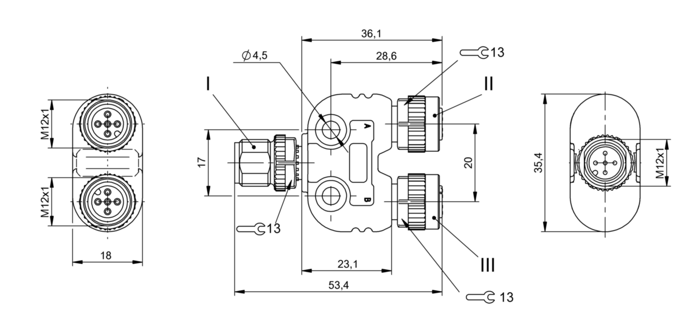 Y-образный распределитель Balluff BCC M415-M415-M415-U0053-000